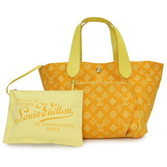 Louis Vuitton Monogram Beach Cabas Ipanema GM Tote Bag Calfskin Yellow - Picture 1 of 9